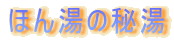 ほん湯の秘湯